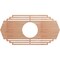 Ekena Millwork Chrysler Wood Fretwork Pierced Ceiling Medallion, Cherry, 16"W x 8"H x 4 1/4"ID x 1/4"T CMWP16X08X0250CSCH - alternate 1